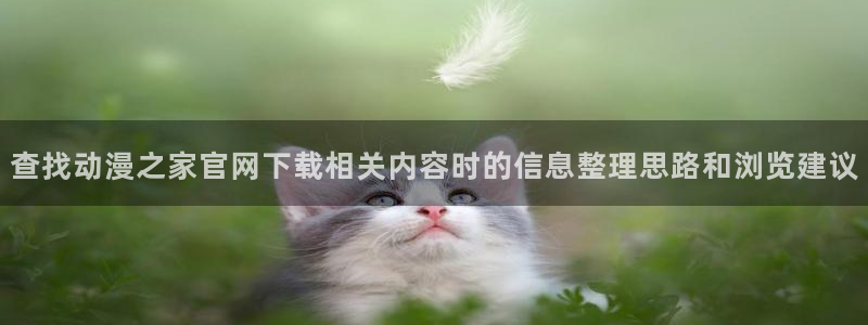 动漫网页入口:查找动漫之家官网下载相关内容时的信息整理思路和浏览建议