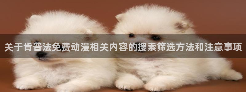 动漫在线入口:关于肯普法免费动漫相关内容的搜索筛选方法和注意事项